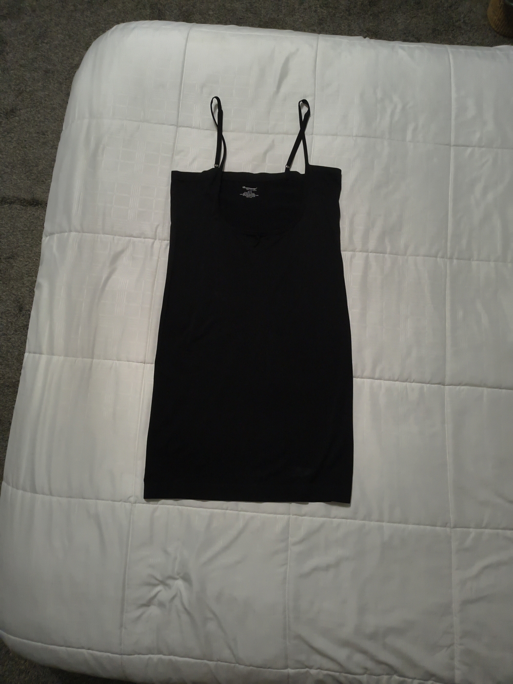 Black Adjustable Spaghetti Strap Dress Slip